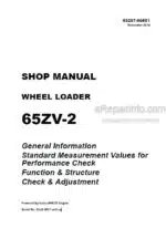 Photo 5 - Kawasaki 65ZV-2 Shop Manual Wheel Loader 93207-00851