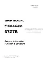 Photo 5 - Kawasaki 67Z7B Shop Manual Wheel Loader 93207-01130