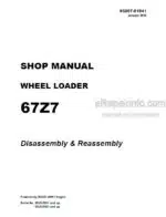 Photo 4 - Kawasaki 67Z7 Shop Manual Wheel Loader 93207-01041