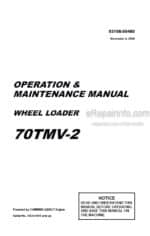 Photo 4 - Kawasaki 70TMV-2 Operation & Maintenance Manual Wheel Loader 93108-00480