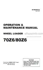 Photo 4 - Kawasaki 70Z6 80Z6 Operation & Maintenance Manual Wheel Loader 93108-00733