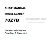 Photo 4 - Kawasaki 70Z7B Shop Manual Wheel Loader