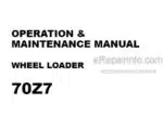 Photo 4 - Kawasaki 70Z7 Operation & Maintenance Manual Wheel Loader