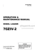 Photo 4 - Kawasaki 70ZIV-2 Operation & Maintenance Manual Wheel Loader 93108-00407