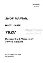Photo 4 - Kawasaki 70ZV Shop Manual Wheel Loader 93208-00133