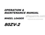 Photo 4 - Kawasaki 80ZV-2 Operation & Maintenance Manual Wheel Loader