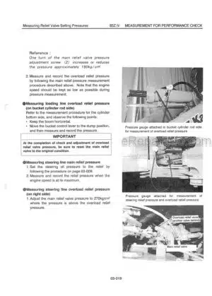 Photo 5 - Kawasaki 85ZIV Shop Manual Wheel Loader