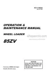 Photo 4 - Kawasaki 85ZV Operation & Maintenance Manual Wheel Loader 93111-00242