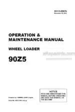 Photo 4 - Kawasaki 90Z5 Operation & Maintenance Manual Wheel Loader 93113-00676