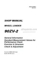 Photo 4 - Kawasaki 90ZV-2 Shop Manual Wheel Loader