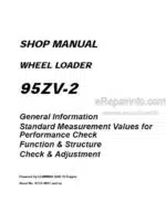 Photo 4 - Kawasaki 95ZV-2 Shop Manual Wheel Loader