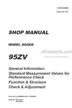Photo 4 - Kawasaki 95ZV Shop Manual Wheel Dozer 93215-00292