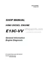 Photo 4 - Kawasaki Hino E13C-VV Shop Manual Diesel Engine