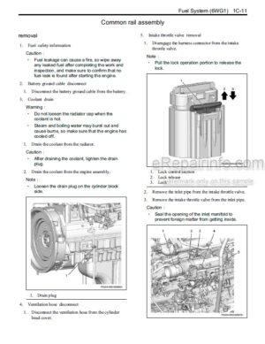 Photo 13 - Kawasaki Isuzu 6WG1 Shop Manual Diesel Engine