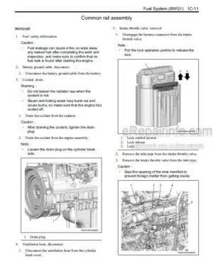 Photo 9 - Kawasaki Isuzu 6WG1 Shop Manual Diesel Engine
