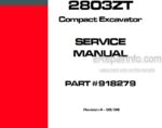 Photo 5 - Mustang 2803ZT Service Manual Compact Excavator 918279