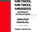 Photo 5 - Mustang ME1503 ME1903 ME2203 Service Manual Compact Excavator 918174