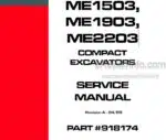 Photo 5 - Mustang ME1503 ME1903 ME2203 Service Manual Compact Excavator 918174