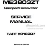 Photo 4 - Mustang ME3803ZT Service Manual Compact Excavator 918207
