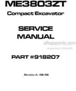 Photo 4 - Mustang ME3803ZT Service Manual Compact Excavator 918207