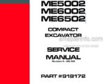 Photo 4 - Mustang ME5002 ME6002 ME6502 Service Manual Compact Excavator 918172
