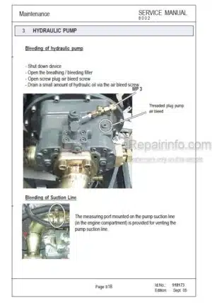Photo 7 - Mustang ME8002 Service Manual Compact Excavator 918173