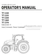 Photo 4 - New Holland T7.220 T7.235 T7.250 T7.260 T7.270 Sidewinder II Auto Command Power Command Operators Manual Tractor December 2010