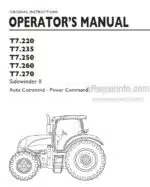 Photo 4 - New Holland T7.220 T7.235 T7.250 T7.260 T7.270 Sidewinder II Auto Command Power Command Operators Manual Tractor January 2011