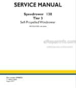 Photo 4 - New Holland 130 Speedrower Tier 3 Service Manual Self Propelled Windrower 47904523