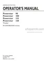 Photo 3 - New Holland Powerstar 90 100 110 120 Operators Manual Tractor 51594050