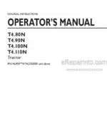 Photo 4 - New Holland T4.80N T4.90N T4.100N T4.110N With PIN Operators Manual Tractor