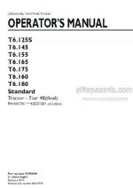Photo 4 - New Holland T6.125S T6.145 T6.155 T6.165 T6.175 T6.160 T6.180 Standard Tier 4B Final Operators Manual Tractor