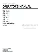 Photo 4 - New Holland T6.125S T6.145 T6.155 T6.165 T6.175 T6.180 Tier 4B Final Operators Manual Tractor