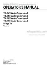 Photo 3 - New Holland T6.145 T6.155 T6.165 T6.175 Auto Command Stage IV Operators Manual Tractor 48057417
