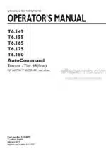Photo 4 - New Holland T6.145 T6.155 T6.165 T6.175 T6.180 Auto Command Tier 4B Final Operators Manual Tractor