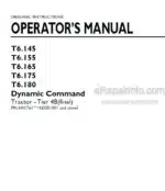 Photo 3 - New Holland T6.145 T6.155 T6.165 T6.175 T6.180 Dynamic Command Tier 4B Final Operators Manual Tractor