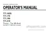Photo 3 - New Holland T7.165S T7.175 T7.190 T7.210 Tier 4B Final Operators Manual Tractor With PIN