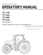 Photo 4 - New Holland T7.170 T7.185 T7.200 T7.210 Sidewinder II Range Command Power Command Operators Manual Tractor December 2010