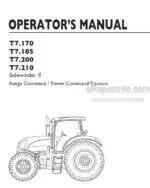 Photo 4 - New Holland T7.170 T7.185 T7.200 T7.210 Sidewinder II Range Command Power Command Operators Manual Tractor March 2011