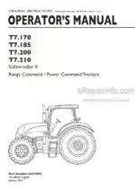 Photo 4 - New Holland T7.170 T7.185 T7.200 T7.210 Sidewinder II Range Command Power Command Operators Manual Tractor 84479555