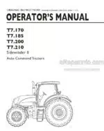 Photo 5 - New Holland T7.170 T7.185 T7.200 T7.210 Sidewinder II Auto Command Operators Manual Tractor December 2010