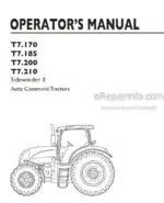Photo 4 - New Holland T7.170 T7.185 T7.200 T7.210 Sidewinder II Auto Command Operators Manual Tractor January 2012