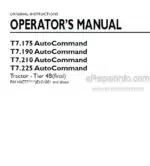 Photo 4 - New Holland T7.175 T7.190 T7.210 T7.225 Auto Command Tier 4B Final Operators Manual Tractor