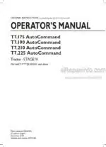 Photo 4 - New Holland T7.175 T7.190 T7.210 T7.225 Auto Command Stage IV Operators Manual Tractor 51544491