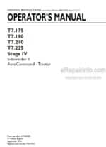 Photo 3 - New Holland T7.175 T7.190 T7.210 T7.225 Sidewinder II Auto Command Stage IV Operators Manual Tractor 47948808