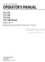 Photo 4 - New Holland T7.175 T7.190 T7.210 T7.225 Sidewinder ll Range Command Power Command Operators Manual Tractor 47771682