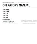 Photo 4 - New Holland T7.195S T7.215S T7.230 T7.245 T7.260 Standard Stage V Operators Manual Tractor