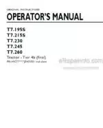 Photo 4 - New Holland T7.195S T7.215S T7.230 T7.245 T7.260 Tier 4B Final Operators Manual Tractor