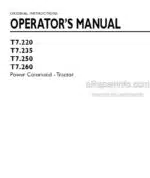 Photo 5 - New Holland T7.220 T7.235 T7.250 T7.260 Power Command Operators Manual Tractor August 2015