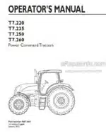 Photo 4 - New Holland T7.220 T7.235 T7.250 T7.260 Power Command Operators Manual Tractor 84571681